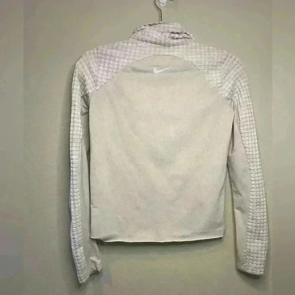 Nike Pro HyperWarm Women’s Pullover Sweater Long Sleeve Cream - Picture 5 of 5